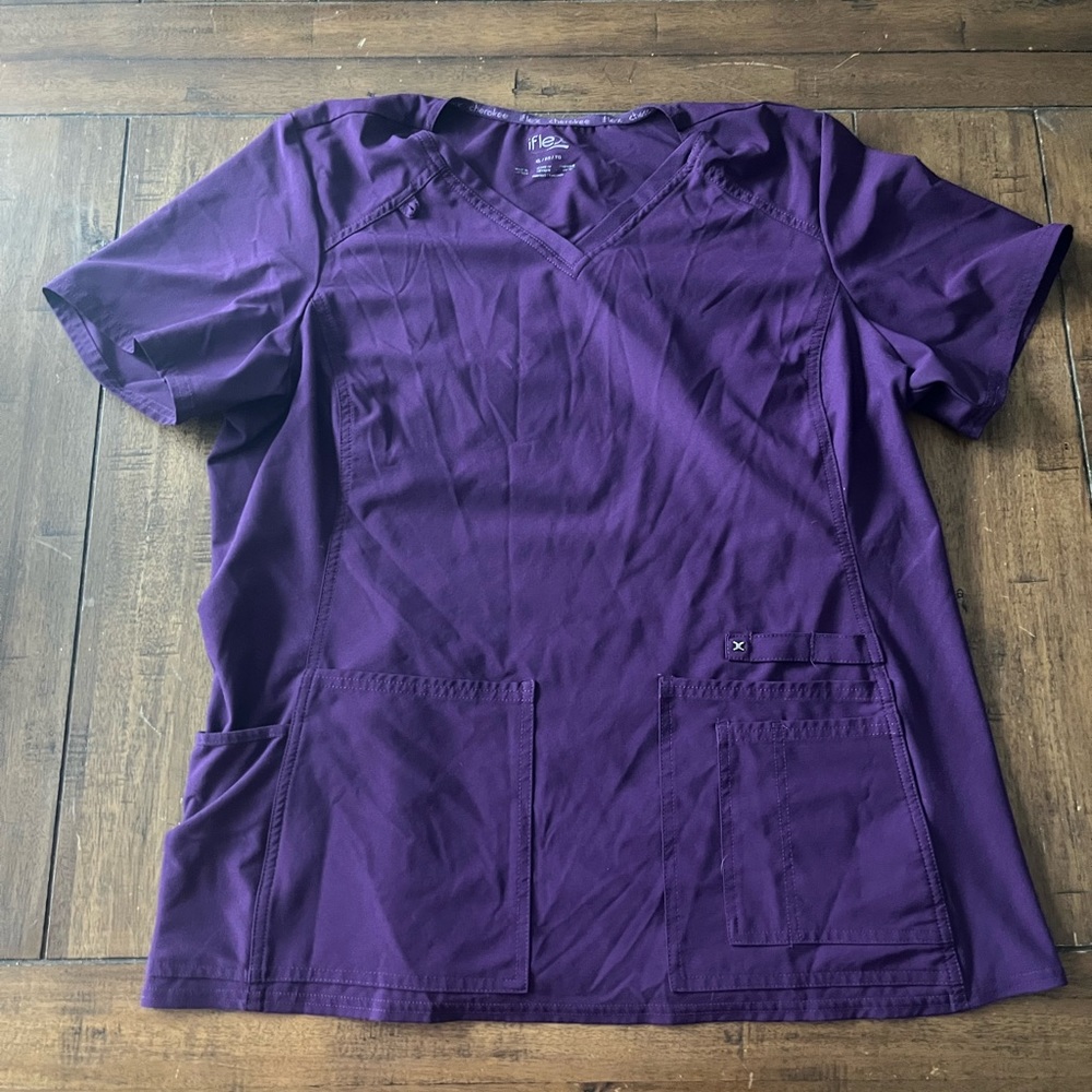 Eggplant cherokee iflex scrub set